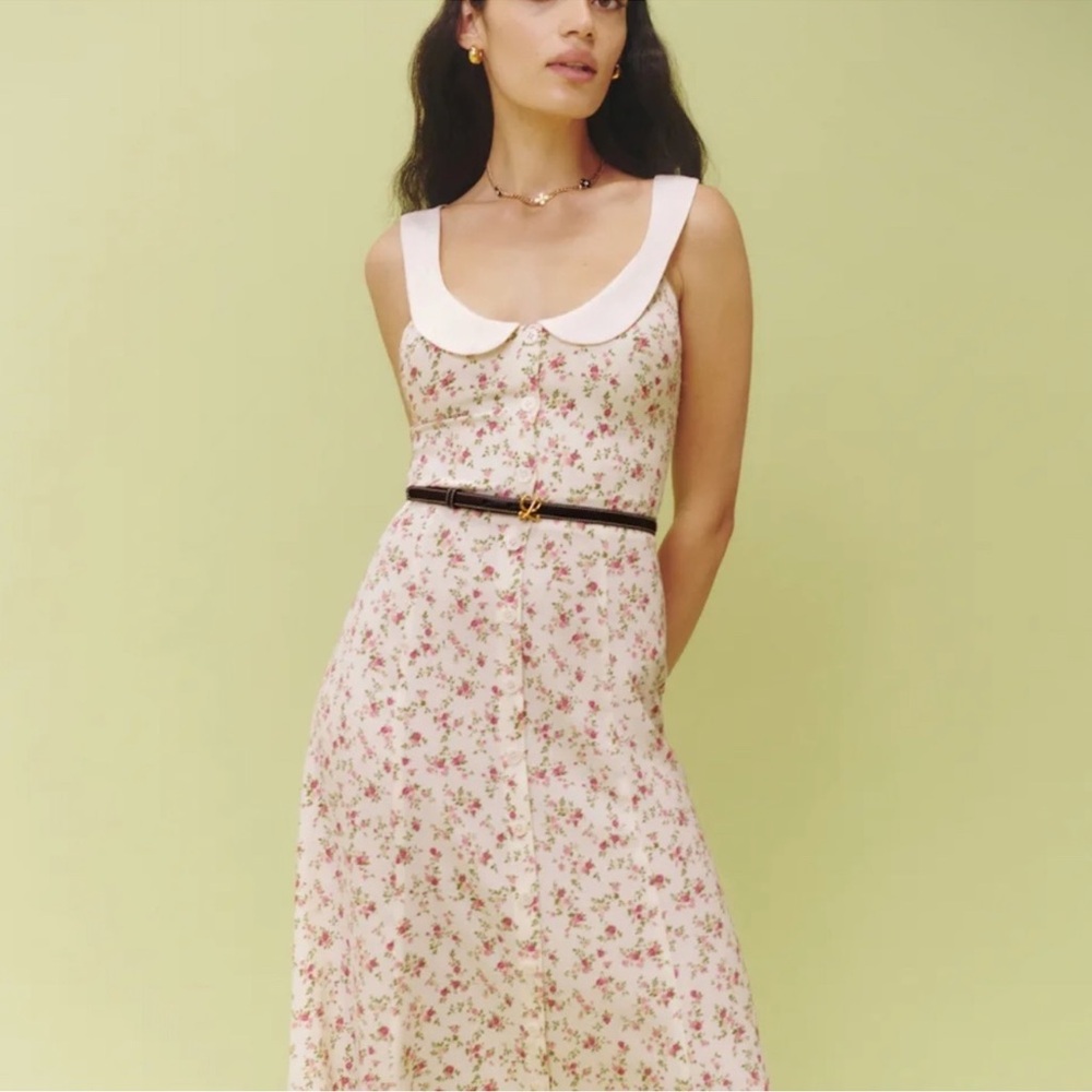 REFORMATION Charlie Dress in Boheme Floral‎ Midi Size 8